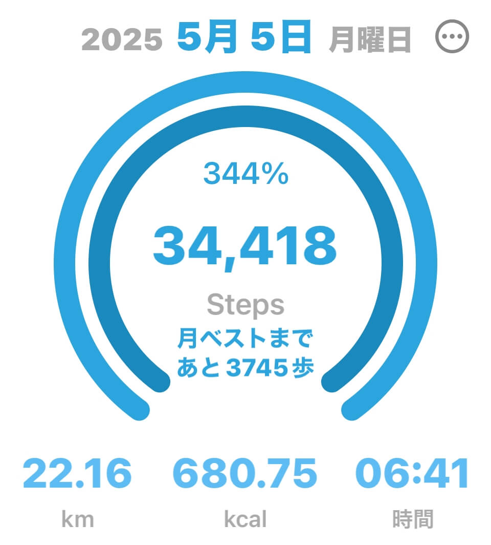 2025年5月5日の歩数