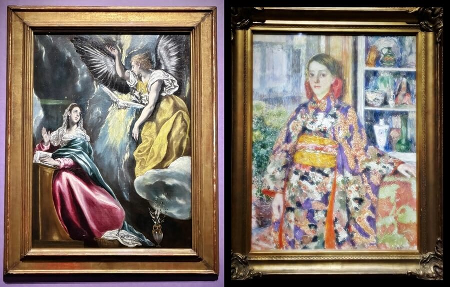 受胎告知&和服を着たベルギーの少女