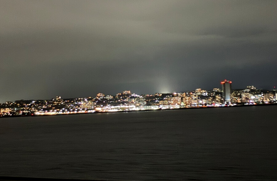 デッキから見た夜景